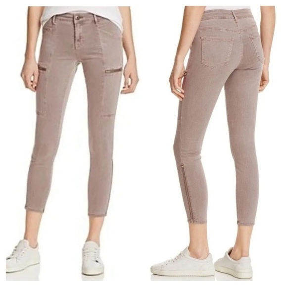 Pistola Hunter Ankle Stretch Skinny Cargo Pants Cropped Mauve Size 33 - Picture 1 of 13